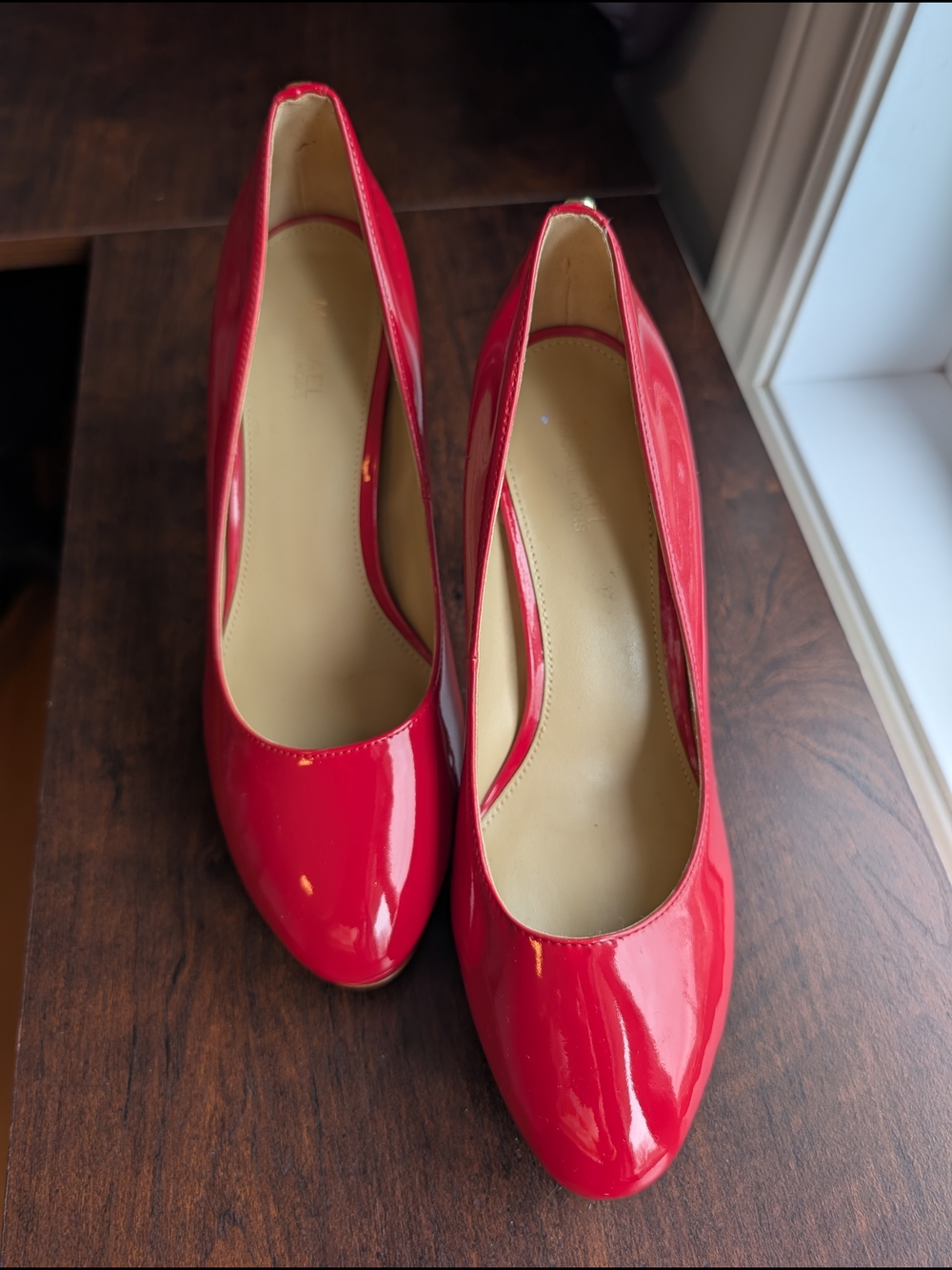 Classic Pink Red Patent Pumps - Women's Dress Heels